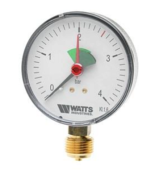 Манометр MHR 63/4 (1/4",0-4 бар) WATTS